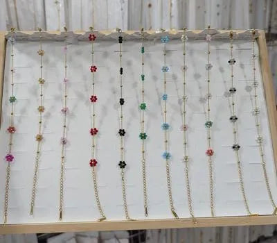 1 Pc Turkish Design Gold Plated Artificial Stones Chain Bracelet