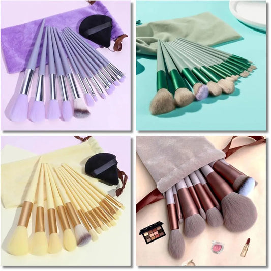 13 Pcs Synthetic Makeup Brushes Set Reusable Soft Blending